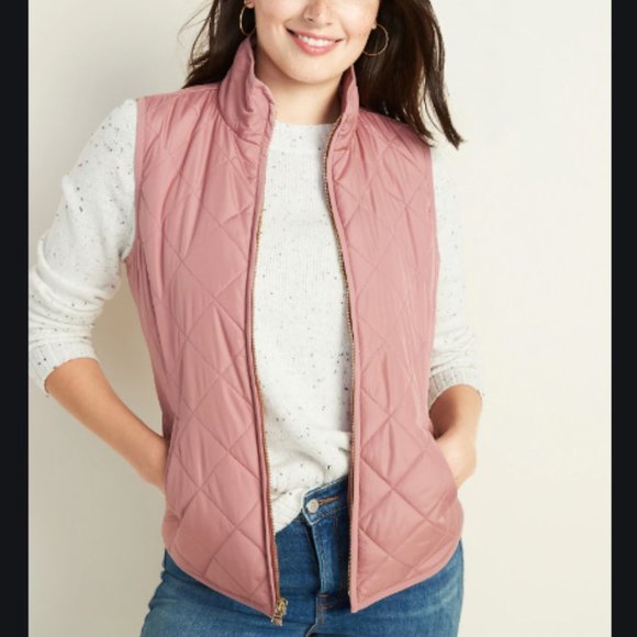 Old Navy Jackets & Blazers - Plush Pink Lightweight Quilted Vest